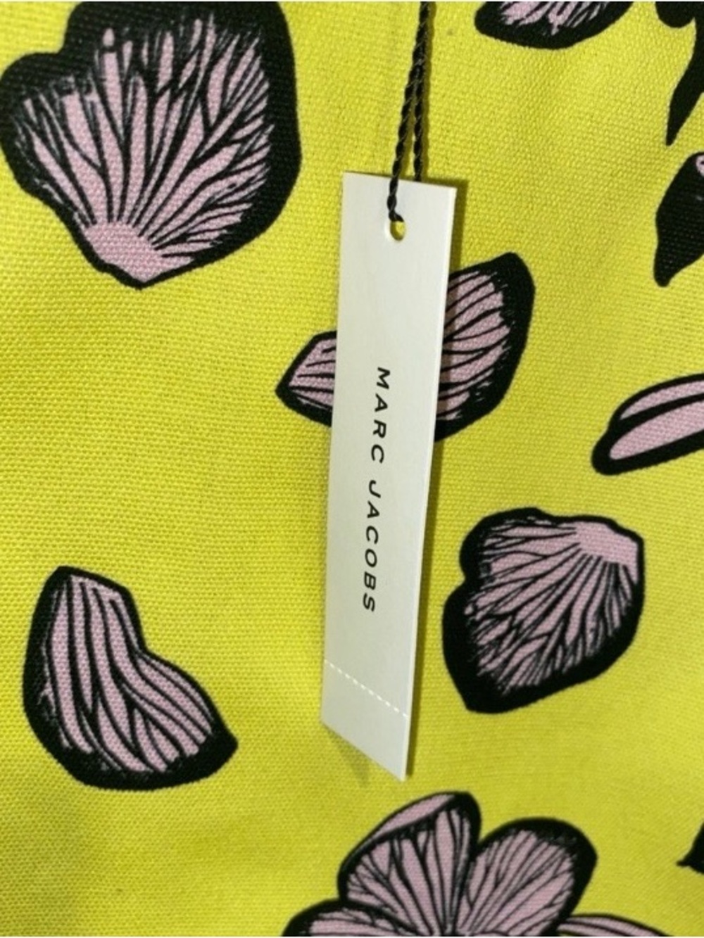 Marc Jacobs Yellow Floral Tote Bag with Black Front Pocket - Picture 6 of 6